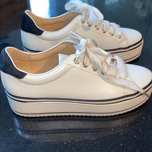 Joie Dabnis Stiped Platform Sneakers Size 8